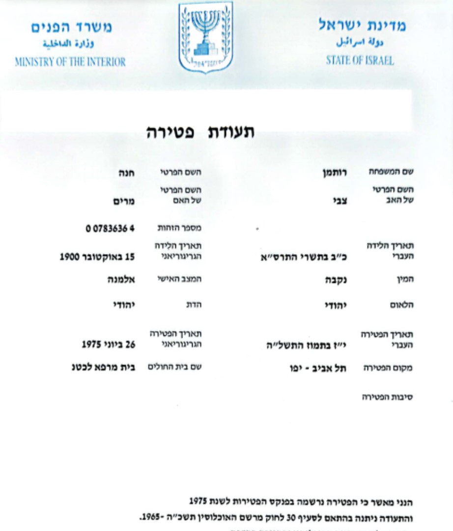 Chana death certification